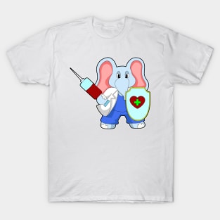 Elephant at Vaccination with Syringe T-Shirt